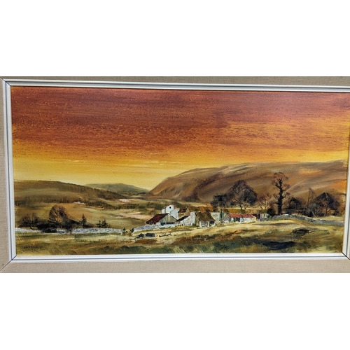 149 - Michael D Barnfather - An oil on board entitled Farm Near Ullswater Lake District 75.5cm x 37.5cm fr... 