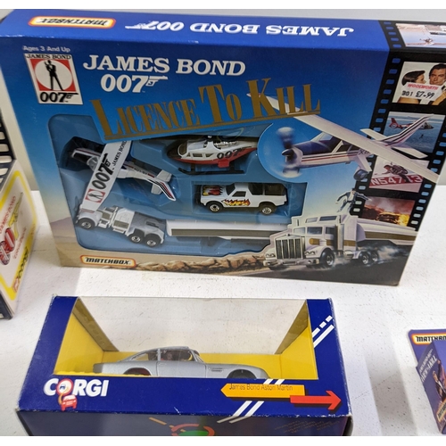 162 - A collection of TU and film related boxed Diecast models to include a Matchbox 'License to Kill 007'... 