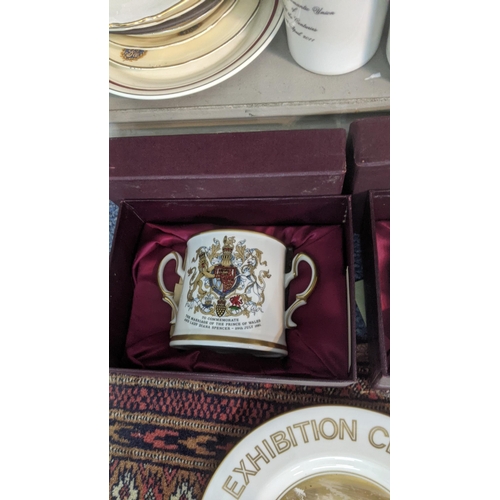 177 - Commemorative ceramics to include mainly mugs, tankards, tins and a figure Location:3.3
 If there is... 