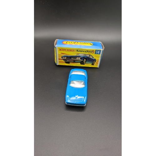 192 - Three Matchbox Superfast Diecast models to include No 14 ISO Grifo, boxed No 31 Lincoln Continental,... 