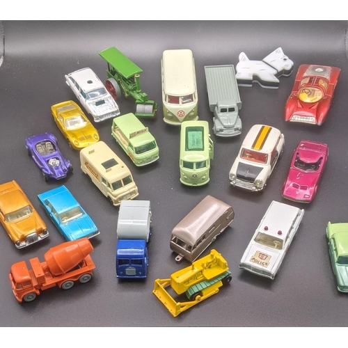 193 - A group of toy cars to include Corgi, Matchbox and Dinky example to include Corgi toy Volkswagen, Du... 