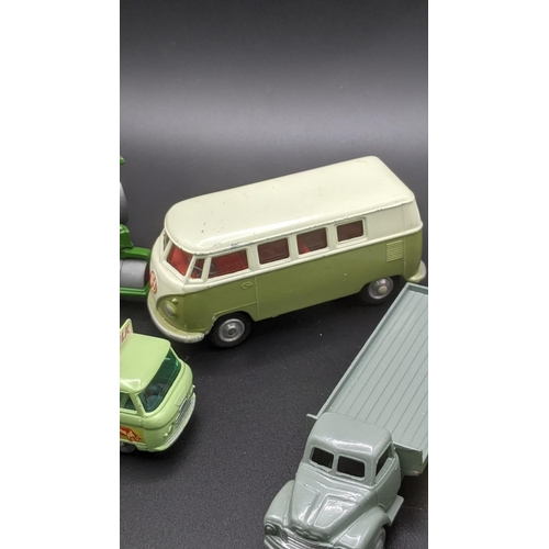 193 - A group of toy cars to include Corgi, Matchbox and Dinky example to include Corgi toy Volkswagen, Du... 