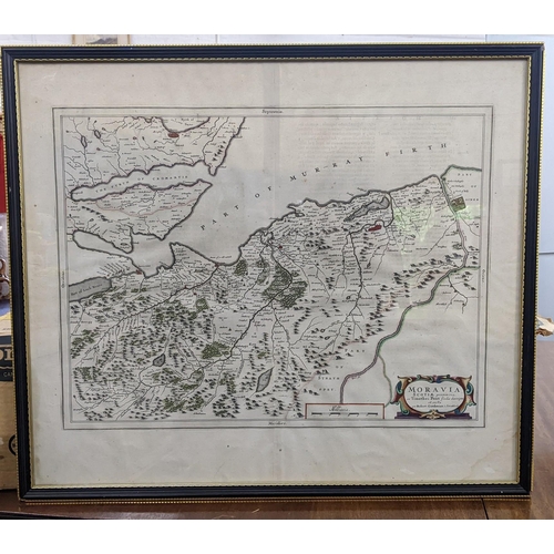 201 - A 17th century hand coloured engraved map of Scotland 54cm x 40cm framed Location:LAB
If there is no... 