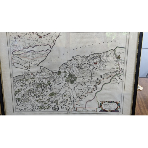 201 - A 17th century hand coloured engraved map of Scotland 54cm x 40cm framed Location:LAB
If there is no... 