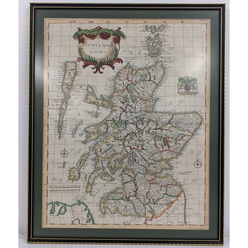 206 - A late 17th century Robert Morden map of Scotland 35cm x 44cm framed Location:LWF
If there is no con... 