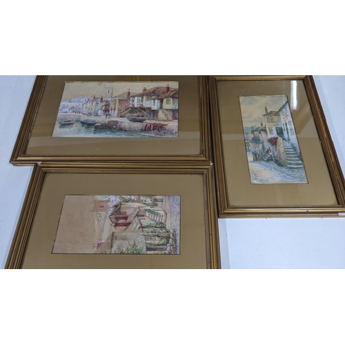 207 - Two early 20th century oil on canvas paintings depicting a lake landscape scene, signed 1922 and sig... 