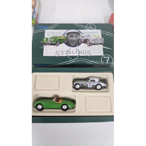 231 - Corgi to include 6 boxed examples to include Rallying with Ford, Jaguar XK120, Jaguar E-Type, Jaguar... 