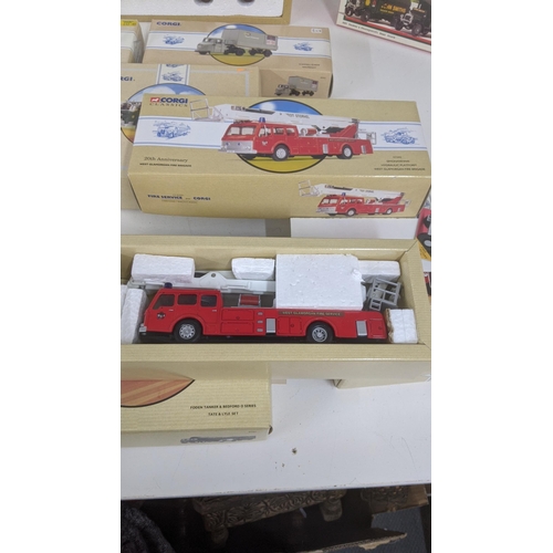 233 - Corgi to include 12 boxed examples to include American La France Arial Ladder Truck, together with F... 