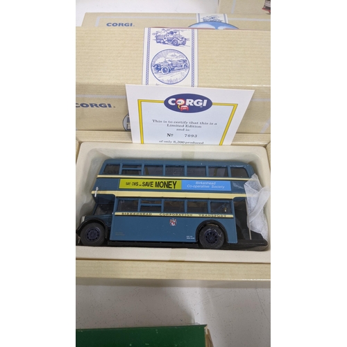 235 - Corgi to include 14 boxed examples to include limited edition Guy Arab - Birkenhead and others Locat... 