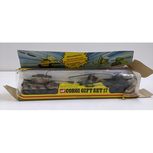 60 - Boxed Diecast military vehicles to include a Dinky Toys No.694 Tank Destroyer, a Corgi gift set 10, ... 