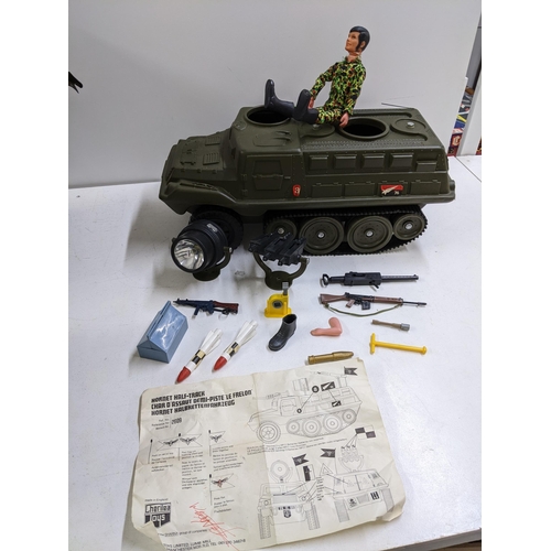 67 - Three military toy vehicles to include a Sharna Toys Leyland Truck with cover, an Irwin military veh... 