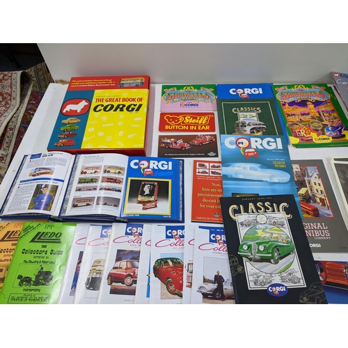 97 - A collection of Diecast Collectors magazines, books and brochures to include The Great Book of Corgi... 