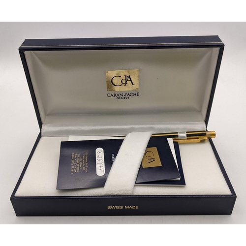 113 - A china lacquered Caran d'Ache Ballpoint pen with box & Certificate
Location: CAB