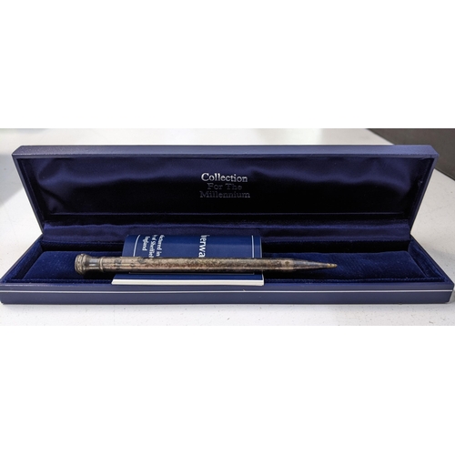 117 - A silver plated propelling pencil marked Wahl & Everard USA in a 'Collection for the Millennium' 
Lo... 