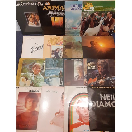 190 - A quantity of LP's, mainly 1970's,  to include Abba, ELO, John Denver, Paul Simon, Animals, Carpente... 