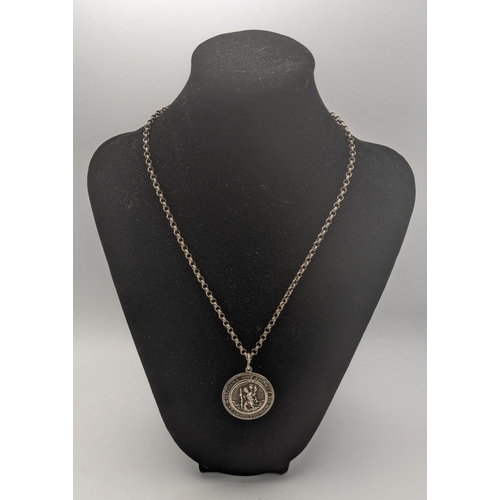 26 - A Georg Jensen silver St Christopher pendant and silver necklace
Location:CAB6
If there is no condit... 