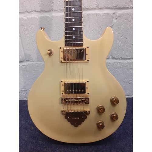 185 - A 1970's Ibanez Artist AR100 6-string electric guitar in yellow, made in Japan, serial no: G825564 w... 