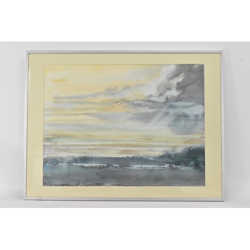 155 - David Smith - two watercolours, one depicting a Norfolk sea landscape scene, signed and dated 1979, ... 