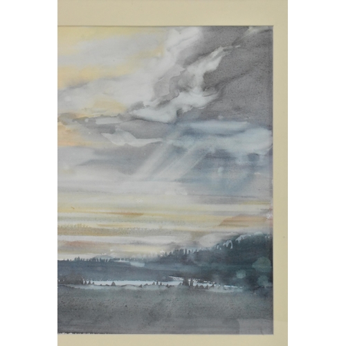 155 - David Smith - two watercolours, one depicting a Norfolk sea landscape scene, signed and dated 1979, ... 