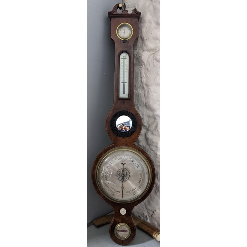 152 - A 19th century mahogany banjo barometer, the silvered dial signed Clarke, Crewkerne
Location: RWF
If... 