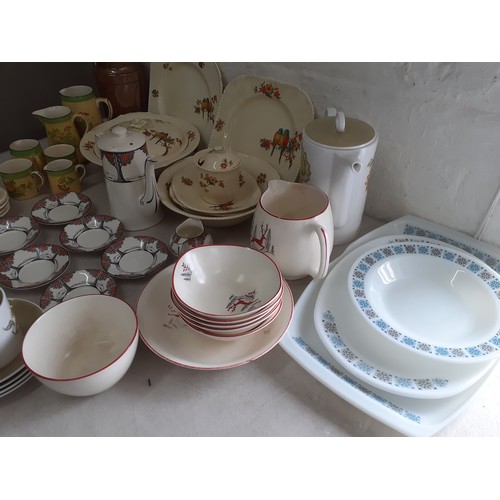 202 - Vintage china to include a Crown Ducal 'Orange Tree' part coffee set, a Booths part coffee set a Cro... 