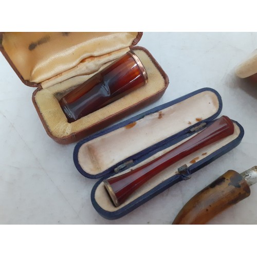 243 - Vintage pipes A/F to include examples with silver collars and a Peterson's A/F together with mixed c... 