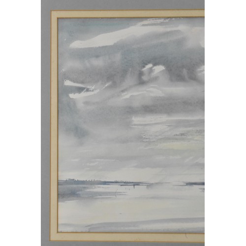 155 - David Smith - two watercolours, one depicting a Norfolk sea landscape scene, signed and dated 1979, ... 