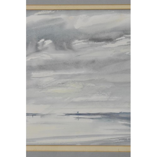 155 - David Smith - two watercolours, one depicting a Norfolk sea landscape scene, signed and dated 1979, ... 