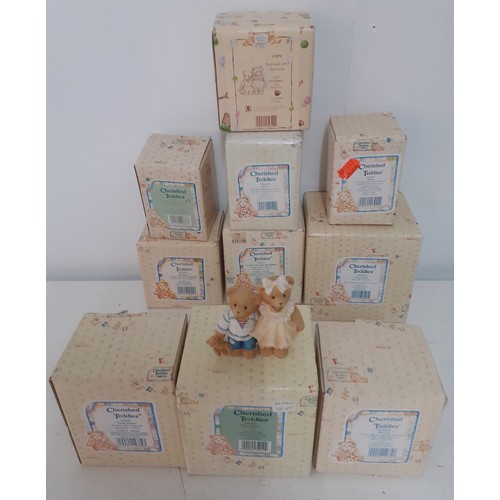 218 - A quantity of Cherished Teddies collectables to include the King and Queens' Collectors Set. Locatio... 