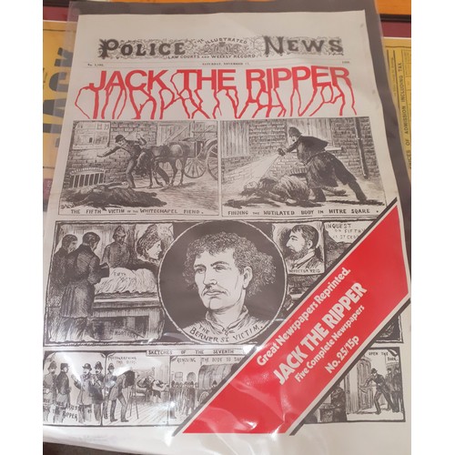 222 - Jack the Ripper Interest-An Evening Standard metal newspaper stand sign and reproduction related pri... 