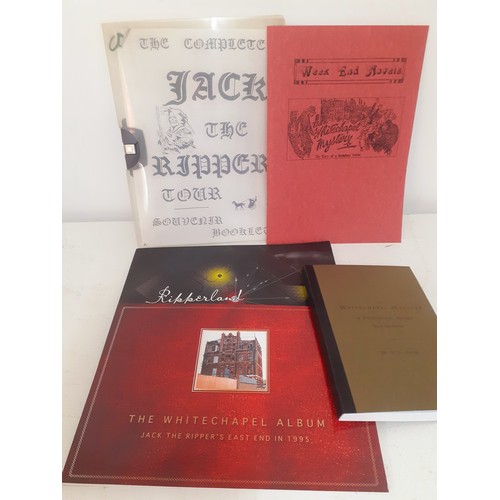 224 - A quantity of Jack the Ripper related ephemera, postcards, maps, Ripperologist magazines and photogr... 