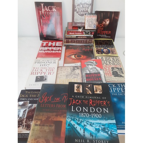 225 - Books-A quantity of Jack the Ripper related hardback and paperback books to include signed copies; a... 