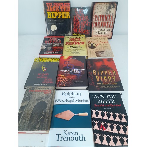 225 - Books-A quantity of Jack the Ripper related hardback and paperback books to include signed copies; a... 