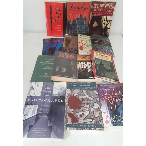 225 - Books-A quantity of Jack the Ripper related hardback and paperback books to include signed copies; a... 