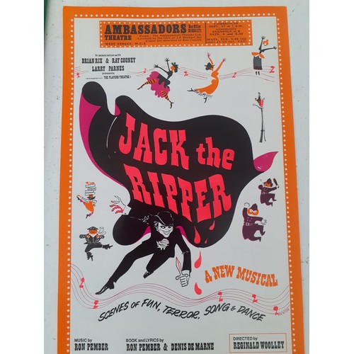 227 - A quantity of Jack the Ripper Interest theatre programmes, cassettes and ephemera to include Ambassa... 