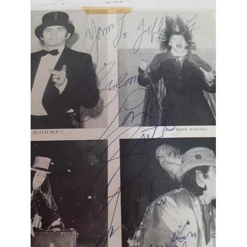 205 - A signed Screaming Lord Sutch fan club photographic print and Retro Screaming Lord Sutch music casse... 