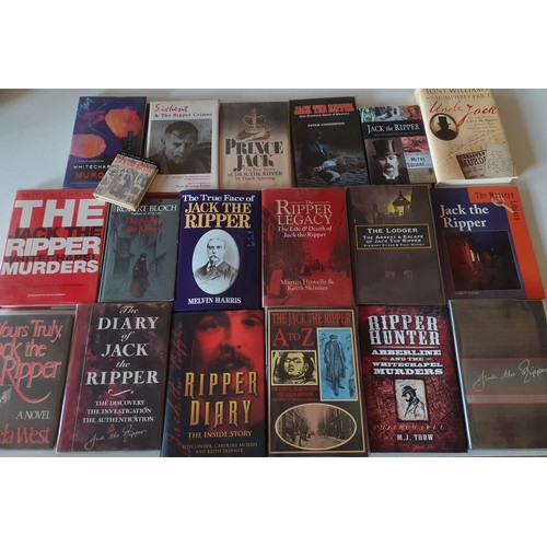 459 - A quantity of Jack the Ripper and related books to include signed First Editions; a signed 1991 The ... 