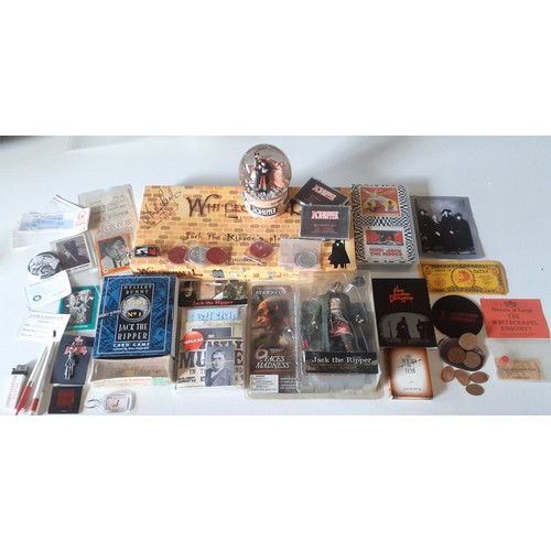 458 - A quantity of Jack the Ripper and Ghoulish toys to include a signed Whitechapel board game, collecto... 