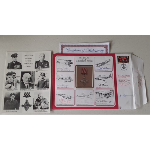 452 - WW2 Interest-A signed Air Force Cross WW2 envelope cover signed by 6 including Arthur Harris DM01
Lo... 