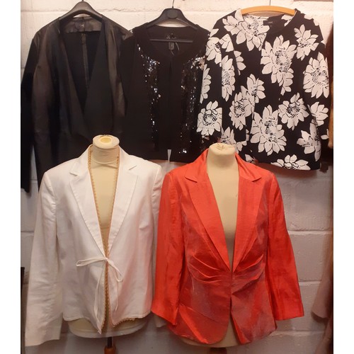 163 - A quantity of modern ladies jackets, mainly UK16-18 to include Gina Bacconi, River Island, M&S and N... 