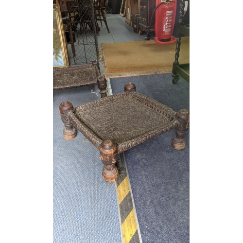 166 - Two 19th century Pakistani low carved and woven stools
Location: A2F
If there is no condition report... 