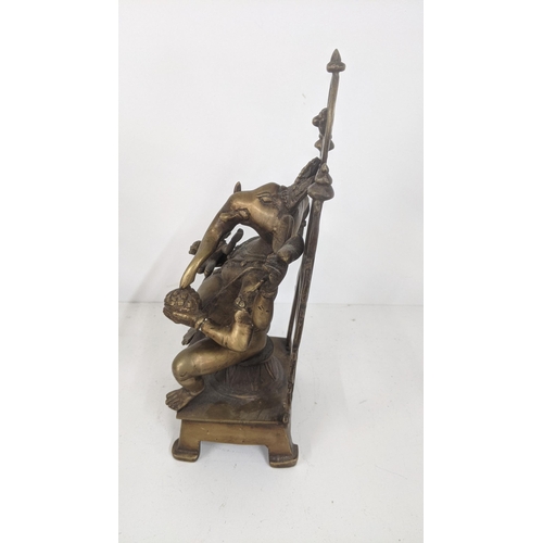 173 - A bronze Ganesha statue seated on a chair, 32cm h
Location: 3-1
If there is no condition report show... 