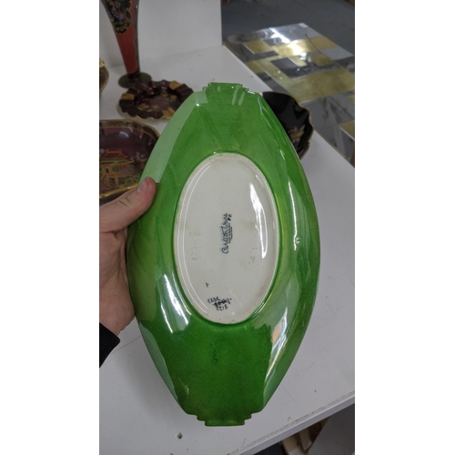 239 - A Green Carlton ware Hollyhock design oval dish Location:BWR
If there is no condition report shown, ... 