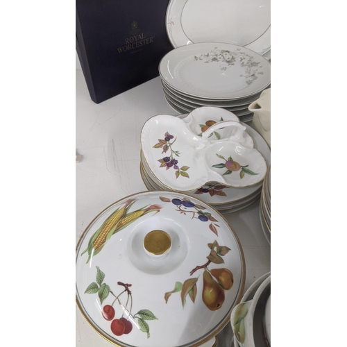 242 - A collection of mixed ceramics to include Porcelain Real Brasil white blossom part tea/dinner servic... 