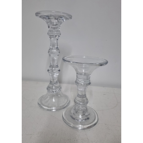 302 - A mixed lot to include a selection of Yankee Candles and others, glass candlesticks, an Italian mid-... 