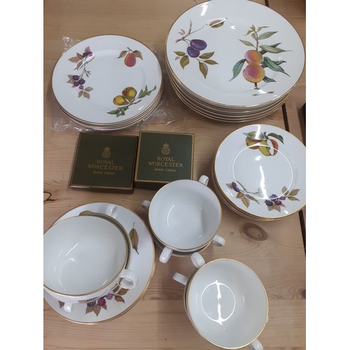 461 - A large mixed lot to include Royal Worcester Evesham china, vintage gents ties, Colclough tea-ware, ... 