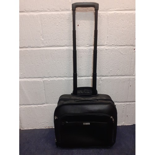 94 - Emporio Armani-A modern black cabin/laptop travel bag on wheels. Location:BWR