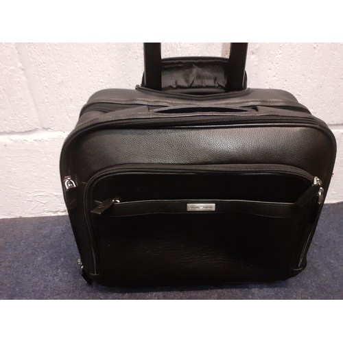 94 - Emporio Armani-A modern black cabin/laptop travel bag on wheels. Location:BWR