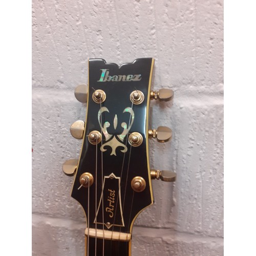 211 - A 1980's Ibanez Artist in black with hardcase, no serial number. Location:RWF