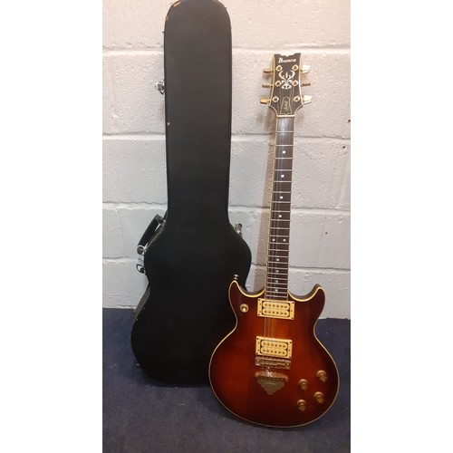 208 - A 1980's Ibanez AR-100 AV Artist serial no:H796344 in brown with hard case. Location:RWF